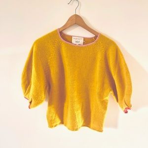 Clare V yellow wool sweater size S